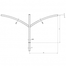 Консольный кронштейн двухрожковый К75-1,0-1,5-1-1