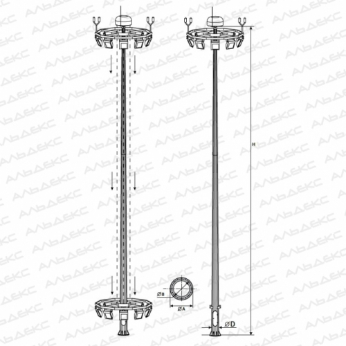 ВМО-16-В высокомачтовая опора